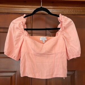& Other Stories smocked crop top size 4